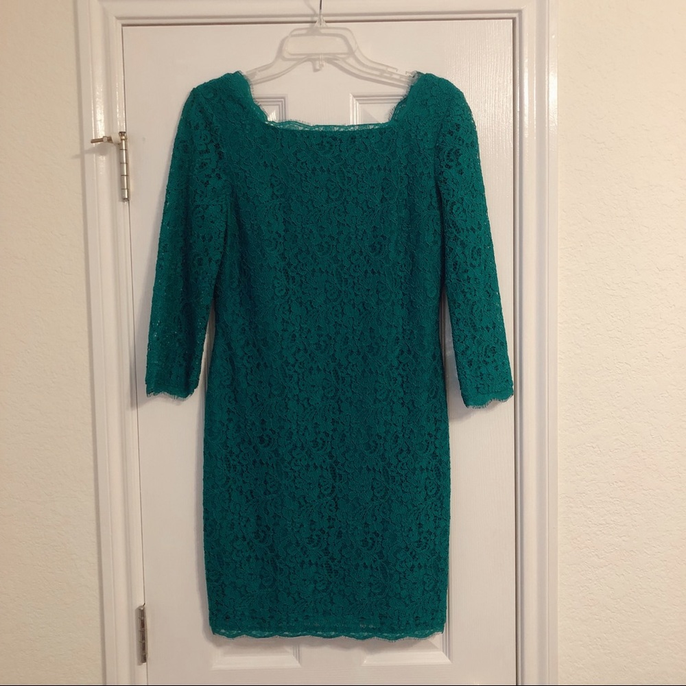 Nordstrom Adrianna Papell Green Fitted Dress